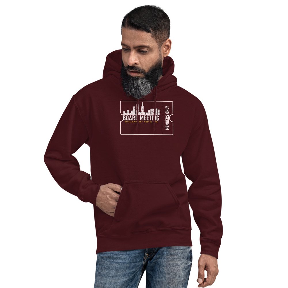 Evil Leaders Board Meeting Ticket Hoodie Front