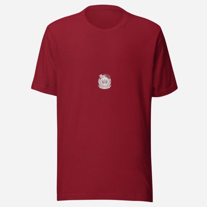 Evil Leaders Crown Crest Tee in Cardinal