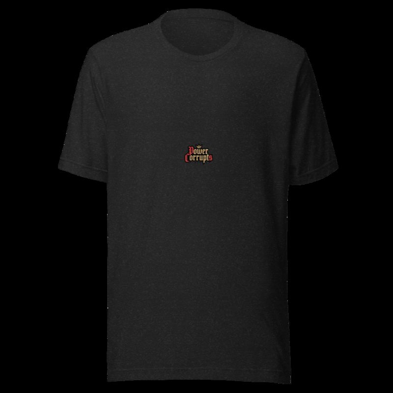 Evil Leaders Power Corrupts Tee Black Heather