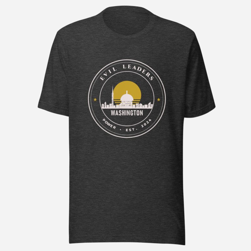 Evil Leaders Capital Crest Tee Dark Grey Heather