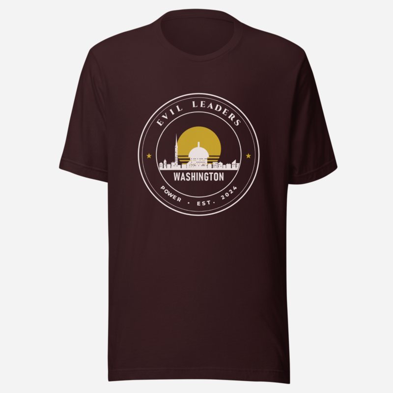 Evil Leaders Capital Crest Tee Oxblood Black