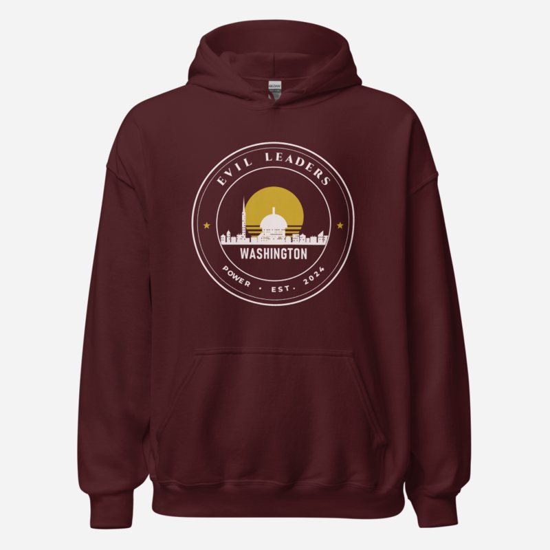 Evil Leaders Capital Crest Hoodie Maroon