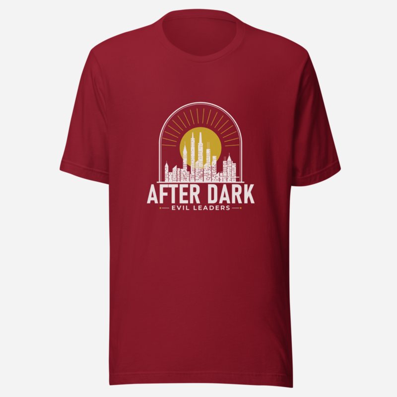 Evil Leaders After Dark Skyline Tee Cardinal