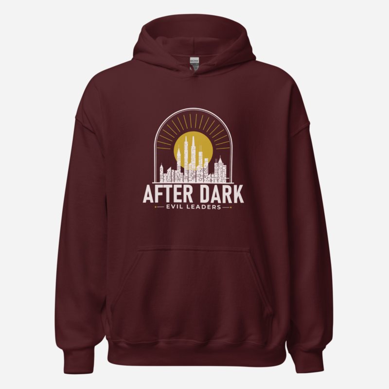 Evil Leaders After Dark Skyline Hoodie Maroon
