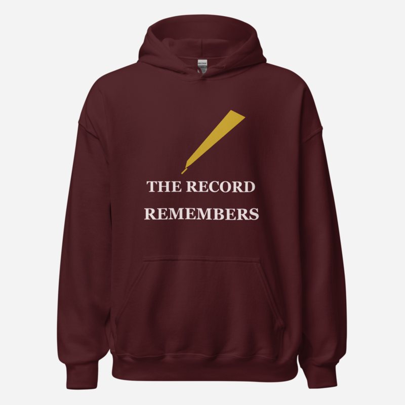 Evil Leaders The Record Remembers Hoodie in Maroon