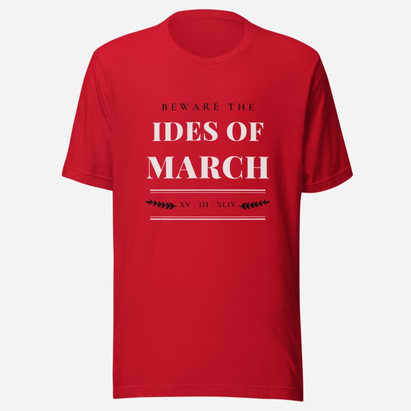 Evil Leaders Ides Of March Tee Red