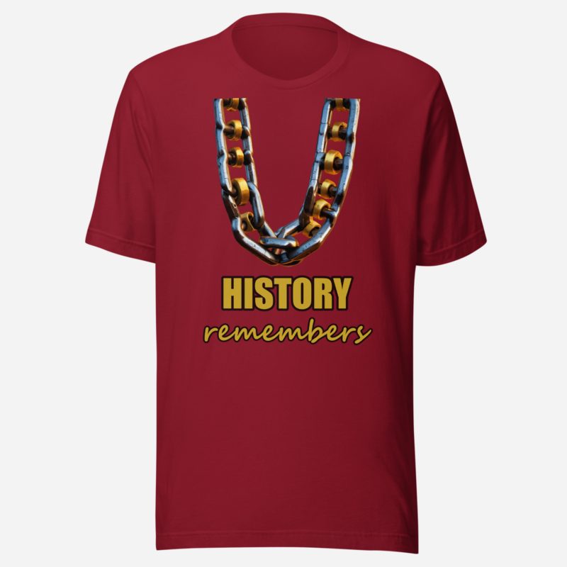 Evil Leaders History Remembers Broken Chains Tee Cardinal