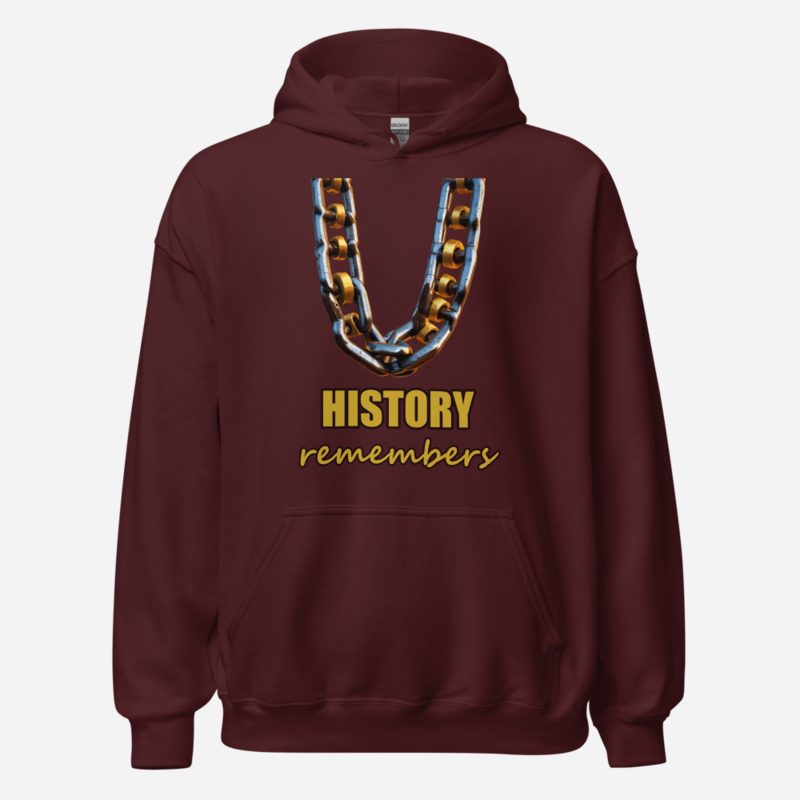 Evil Leaders History Remembers Broken Chains Hoodie Maroon