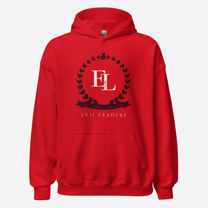 Evil Leaders Maison Crest Hoodie in Red