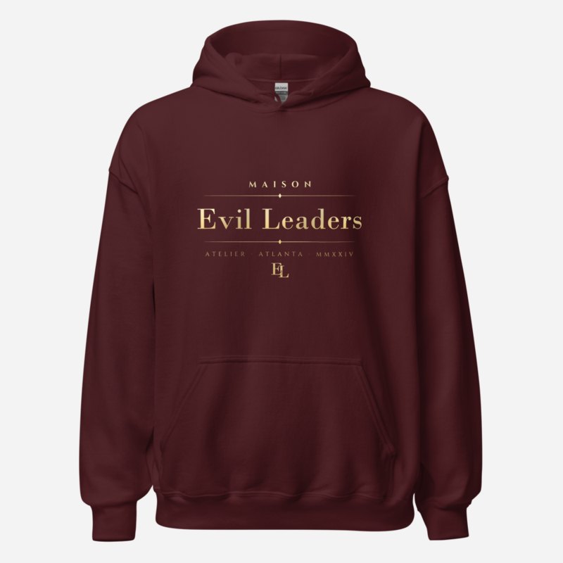 Evil Leaders Maison Signature Hoodie Maroon