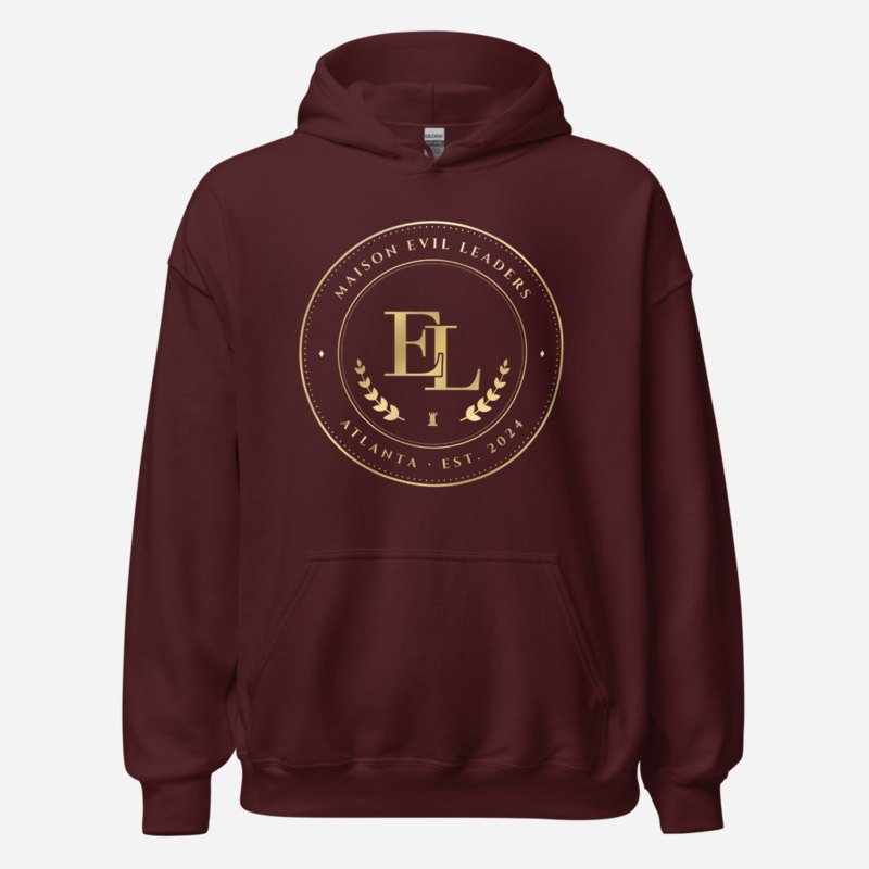 Evil Leaders Maison Medallion Hoodie Maroon