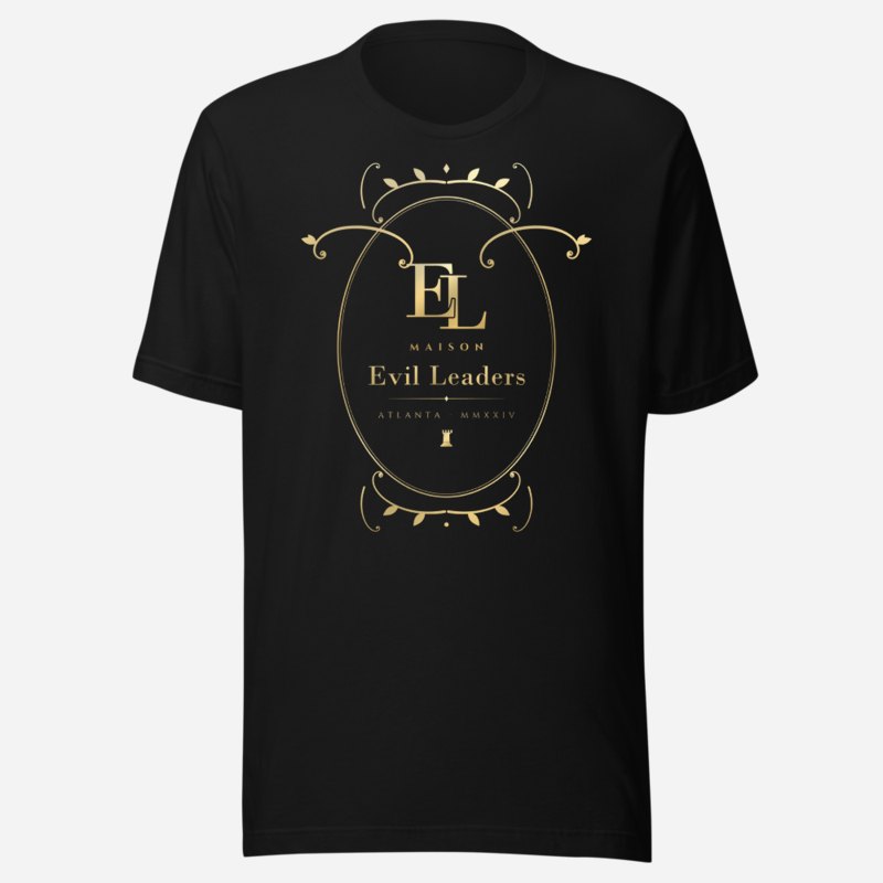 Evil Leaders Maison Baroque Cartouche Tee in Black
