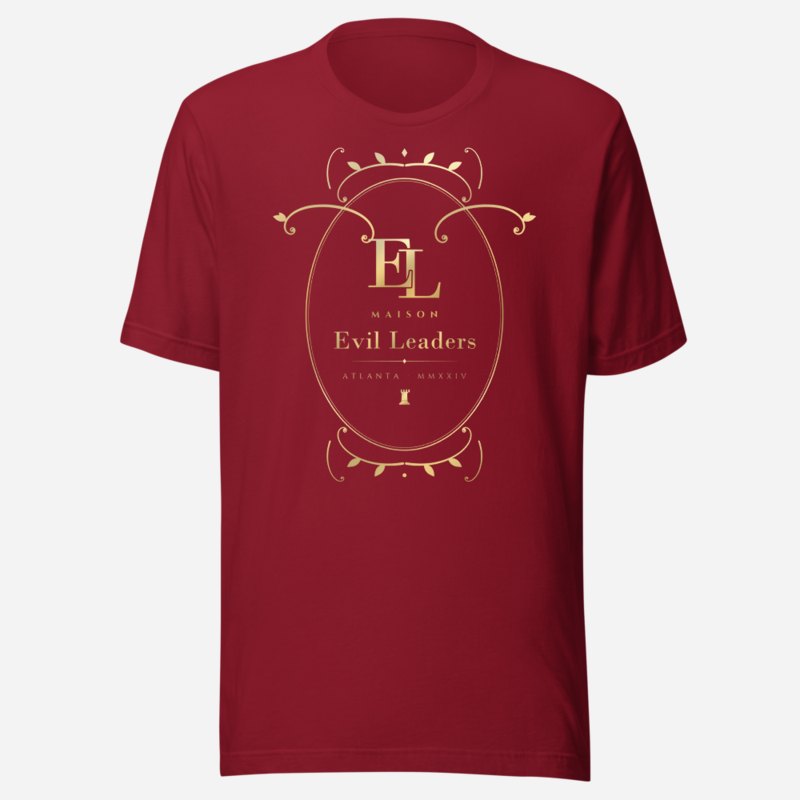 Evil Leaders Maison Baroque Cartouche Tee Cardinal