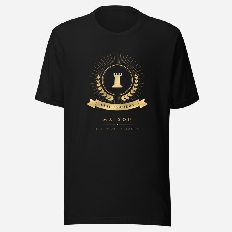 Evil Leaders Maison Heraldic Emblem Tee Black