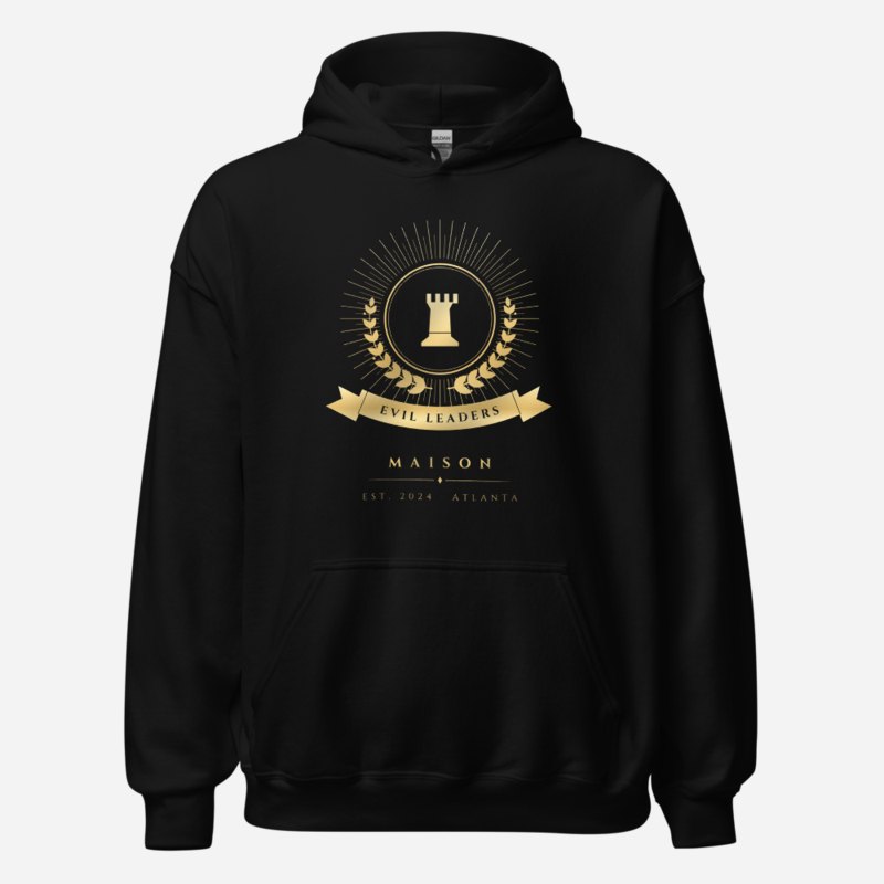 Evil Leaders Maison Heraldic Emblem Hoodie Black