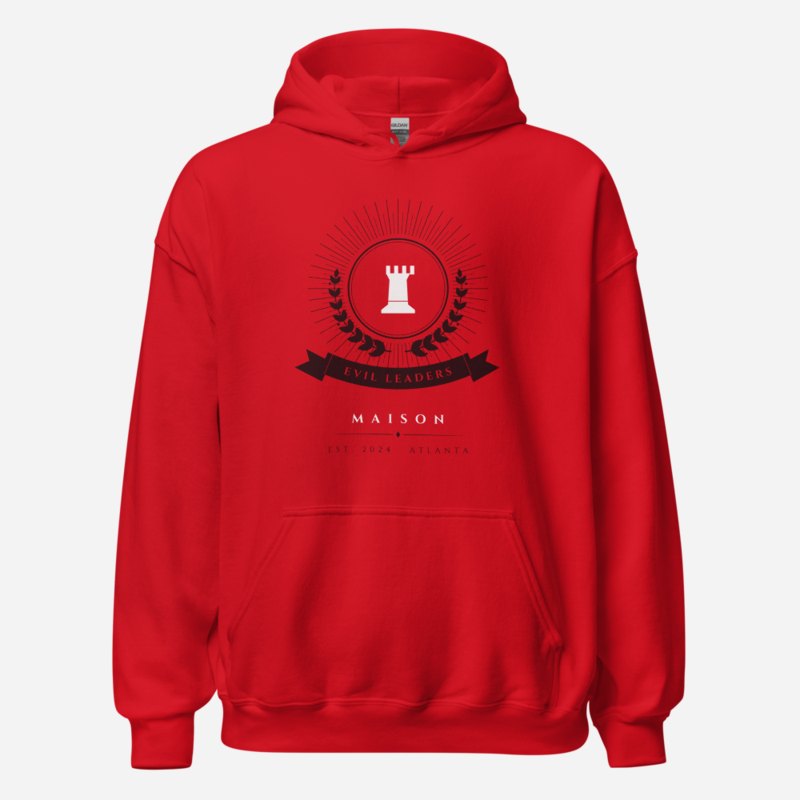 Evil Leaders Maison Heraldic Emblem Hoodie Red