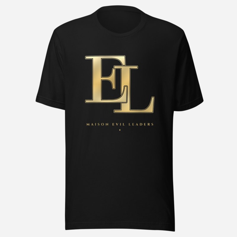 Evil Leaders Maison Embroidered Monogram Tee Black