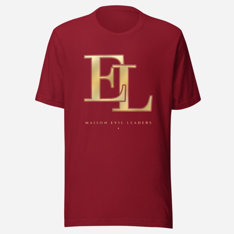 Evil Leaders Maison Embroidered Monogram Tee Cardinal