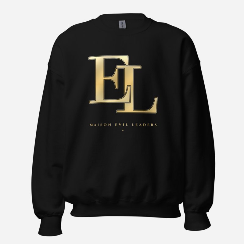 Evil Leaders Maison Embroidered Monogram Sweatshirt Black