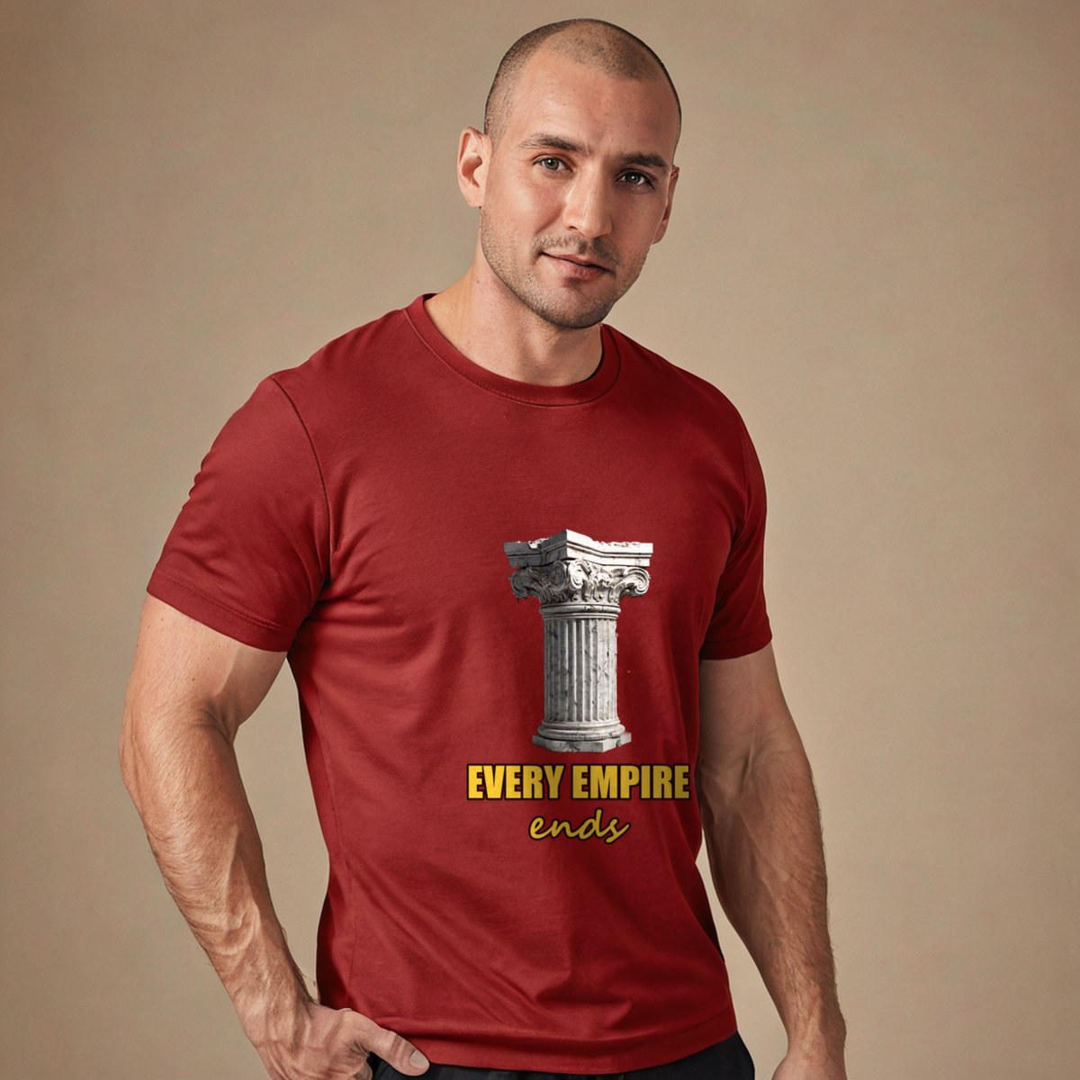 Evil Leaders Every Empire Ends Crumbling Column Tee
